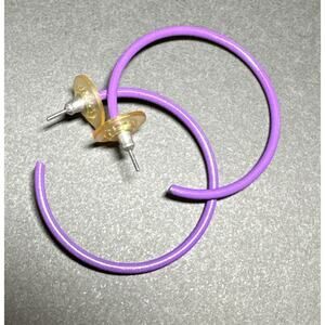 Vintage 80's Purple Hoop Earrings for Women Y2k Jewelry Gift